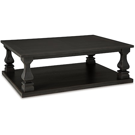 Rectangular Coffee Table with Lower Shelf