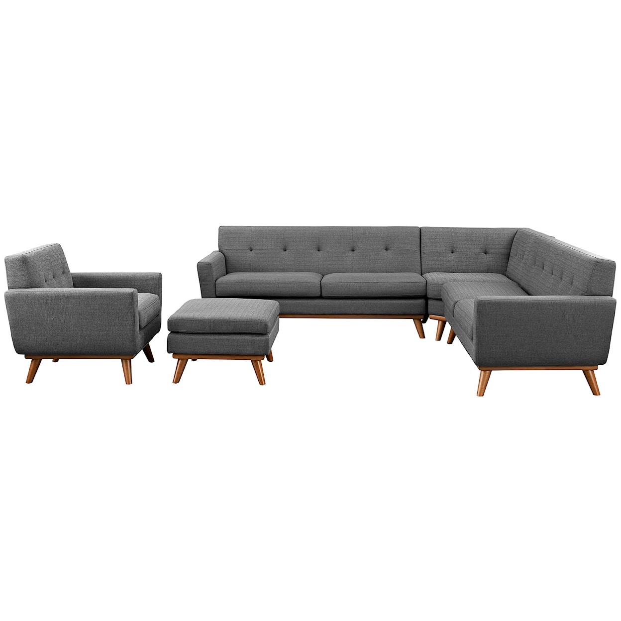 Modway Engage 5 Piece Sectional Sofa