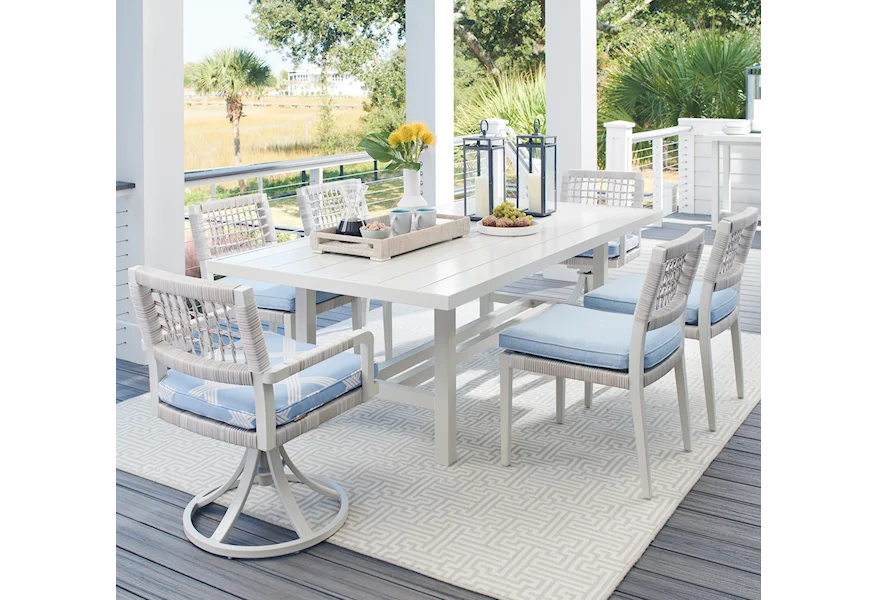 Seabrook 7-Piece Dining Set w/ Swivel Chairs by Tommy Bahama Outdoor Living at Howell Furniture