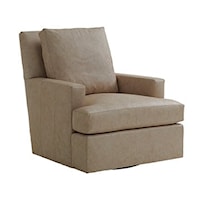 Transitional Eastwood Leather Swivel Chair