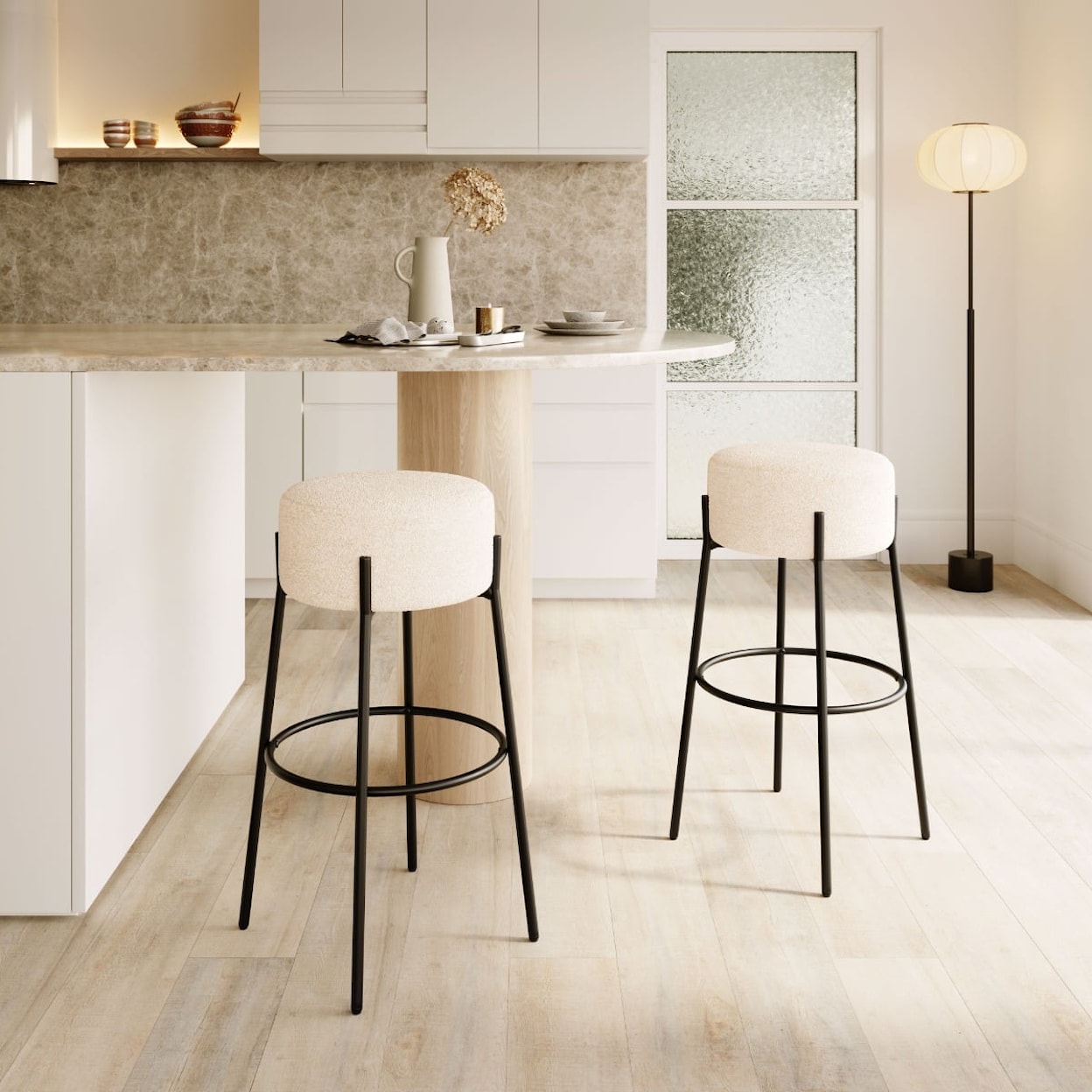 Zuo Blanche Collection Barstool