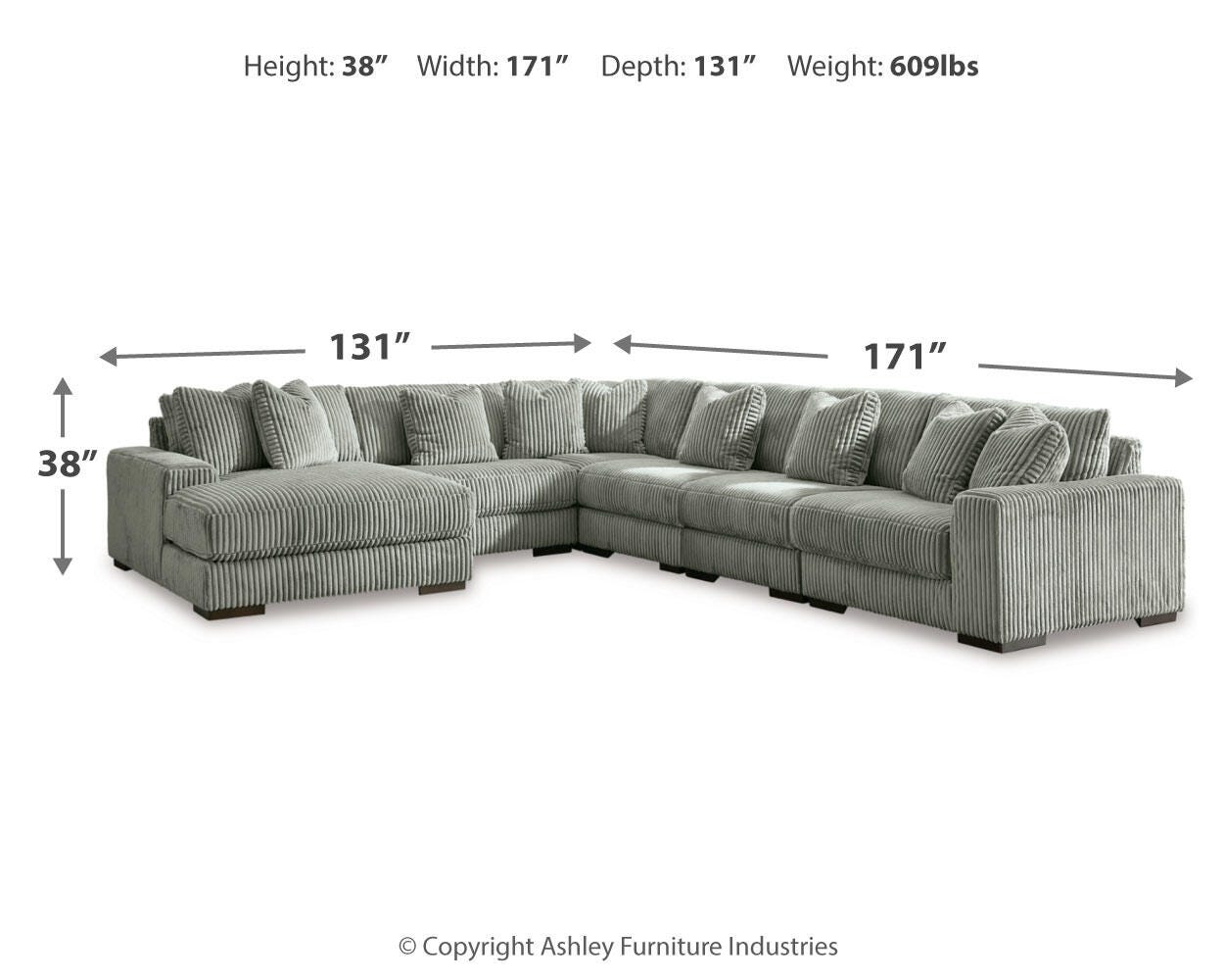 Signature Design by Ashley Lindyn 6-piece Sectional With Chaise