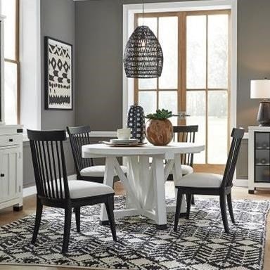 Farmhouse Industrial 5-Piece Dining Set