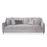 Contemporary Sofa with Vertical Channel Tufting