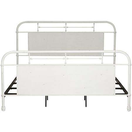 King Metal Bed with Turned Spindles