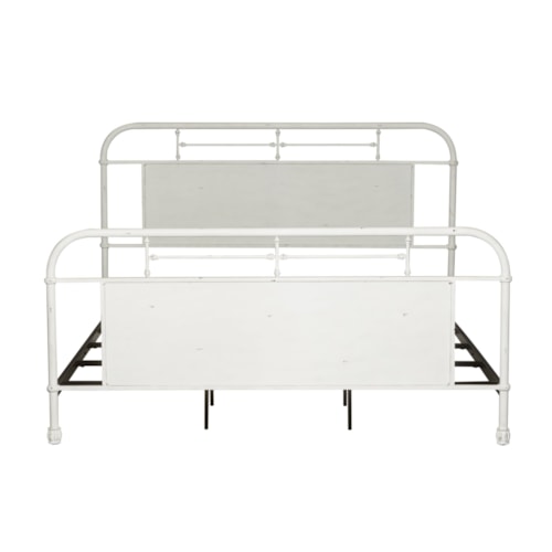 King Metal Bed with Turned Spindles