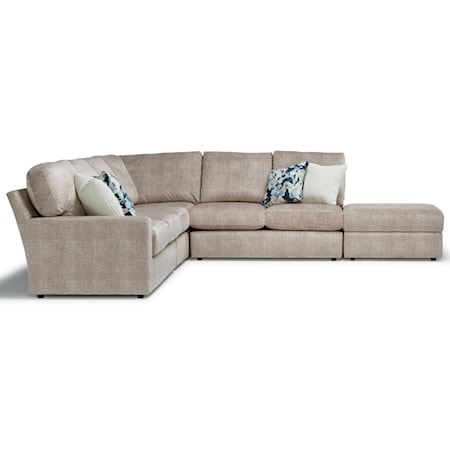 5-Seat Sectional Sofa w/ RAF Ottoman Piece