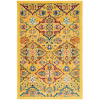 2' x 3' Yellow Multicolor Rectangle Rug