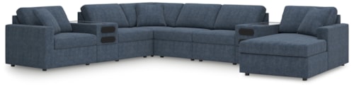 8-Piece Sectional With Audio System And Chaise