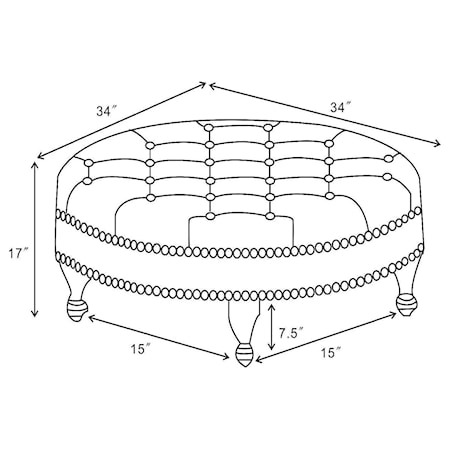 Elchin Tufted Ottoman Oatmeal