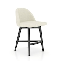 Contemporary Upholstered Swivel Stool