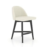 Contemporary Upholstered Fixed Stool
