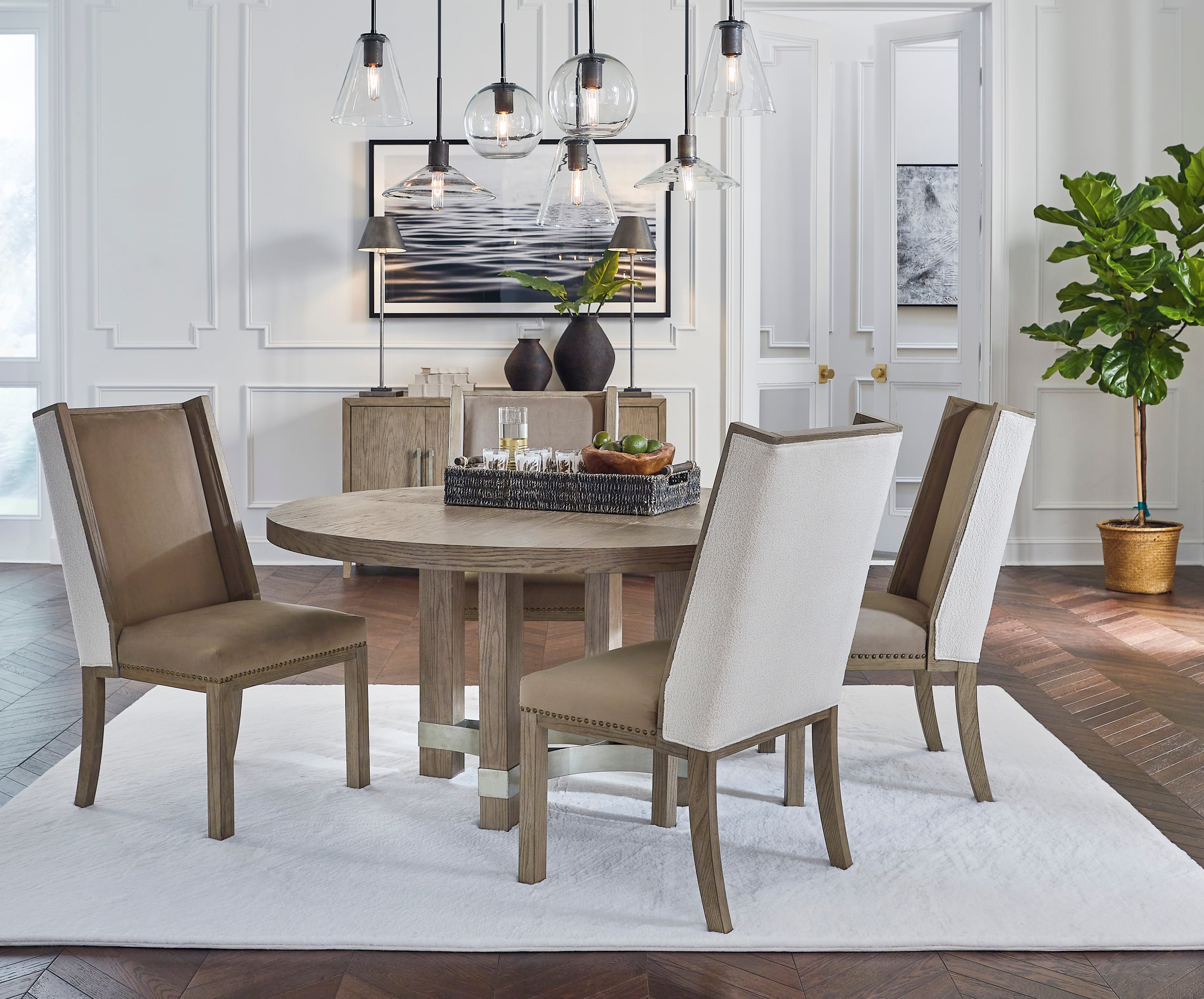 sleek dining room set