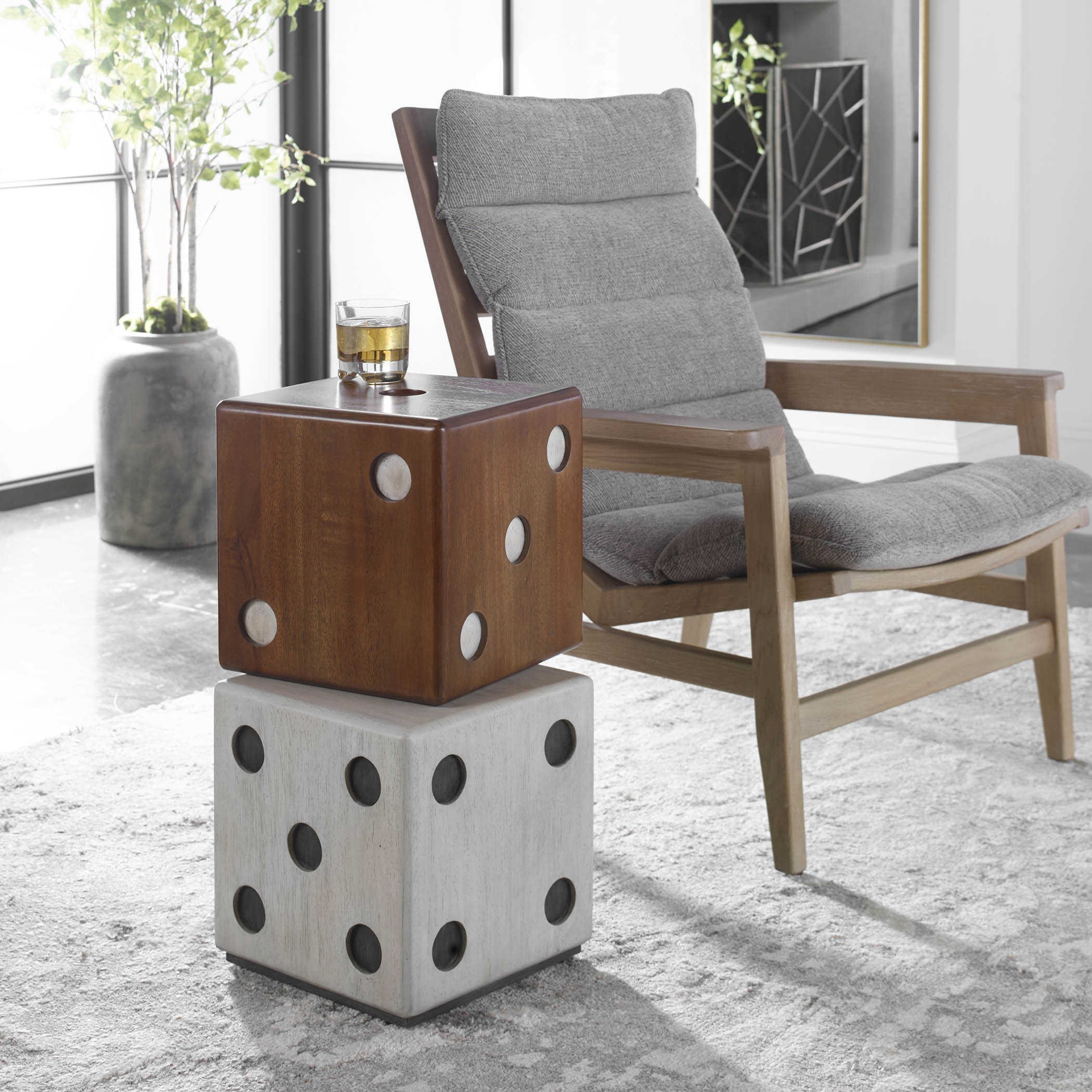 Uttermost Accent Furniture - Occasional Tables Roll The Dice Accent Table