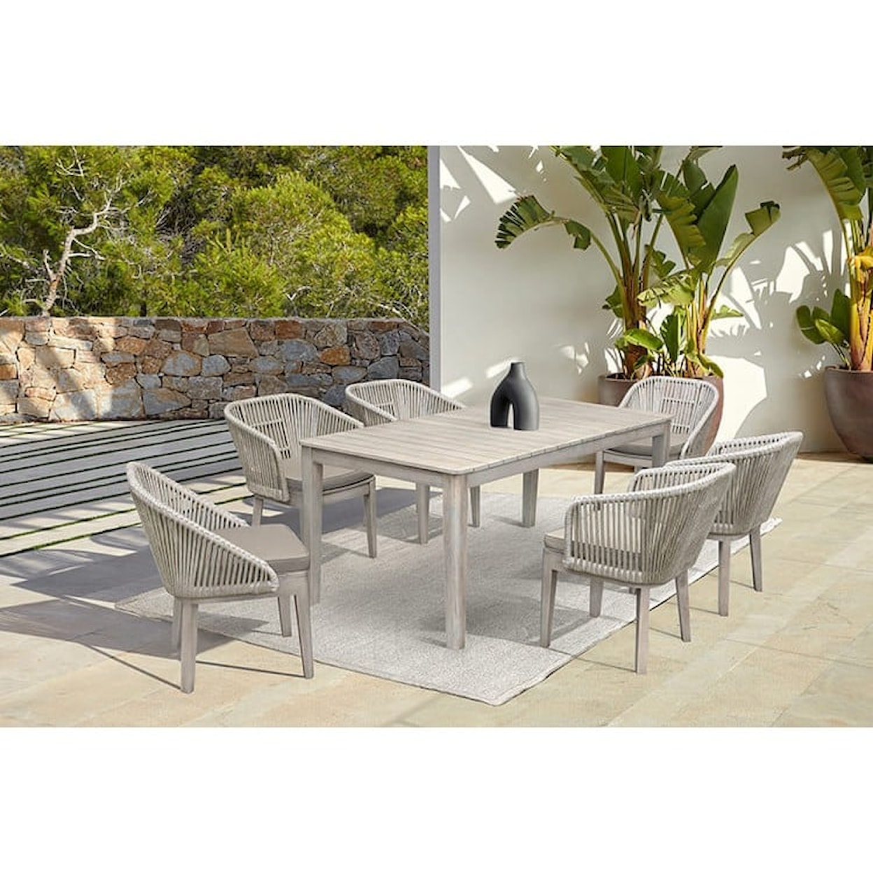 Armen Living Haiti Outdoor Dining Set