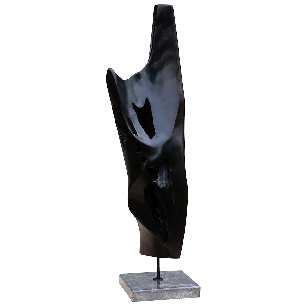 Moe's Home Collection Sculptures Jeb Teak Sculpture Dark Brown   