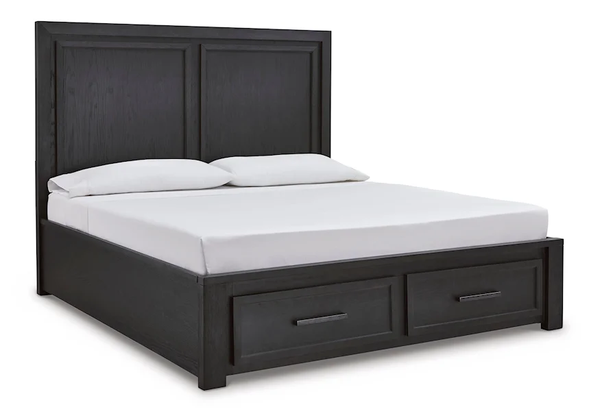 Foyland King Panel Storage Bed by Signature Design by Ashley at Miller Waldrop Furniture and Decor