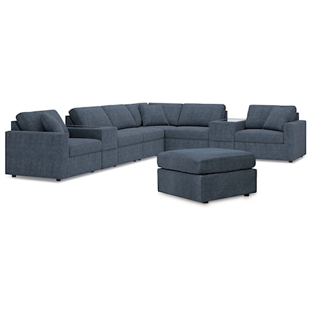 8-Piece Sectional And Ottoman