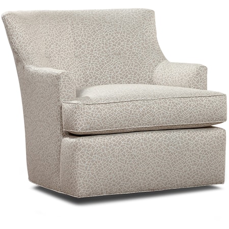 Swivel Glider Chair with Tufted Back