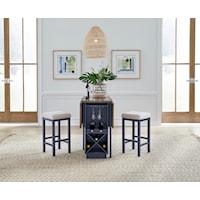 Transitional 3-Piece Counter-Height Pub Table Dining Set