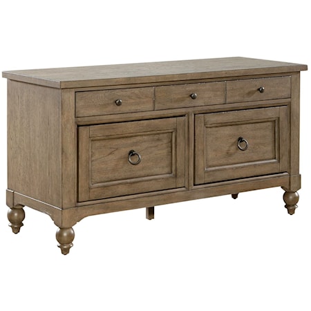 Transitional 5-Drawer Credenza with Dovetail Construction