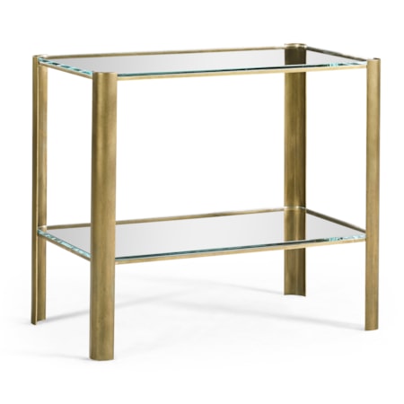 Brass & Glass End Table