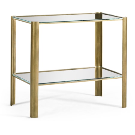 Brass & Glass End Table