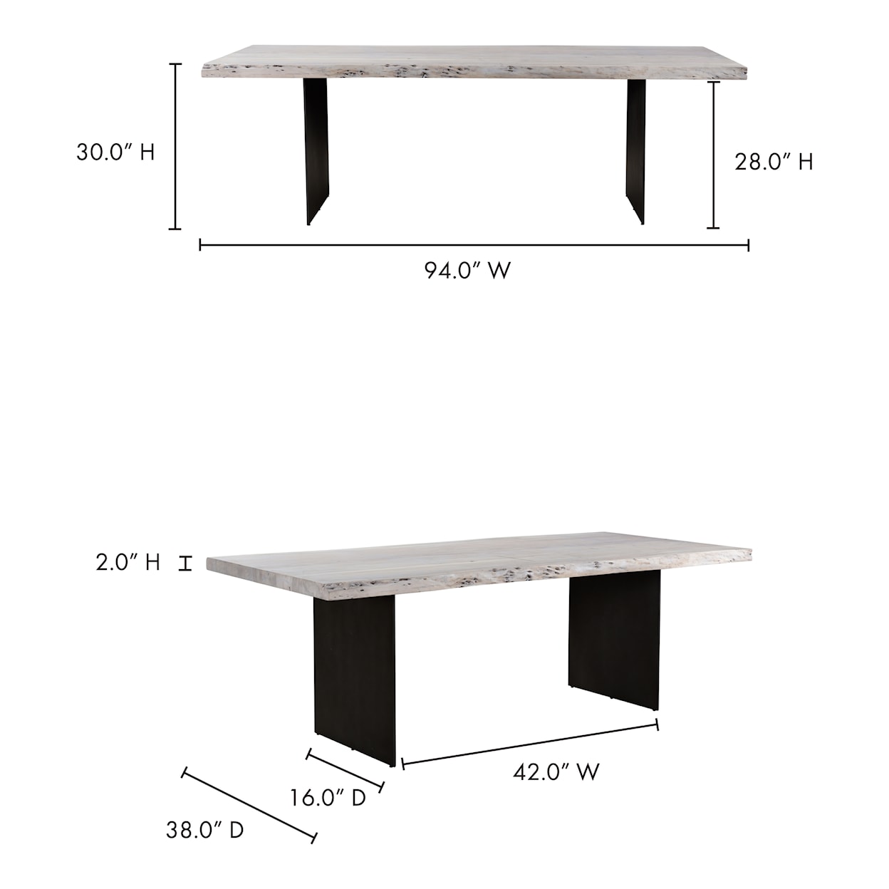 Moe's Home Collection Evans Evans Dining Table