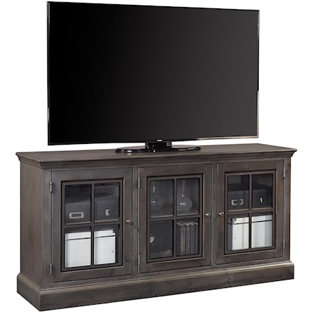 Transitional 66" TV Console with Wire Management