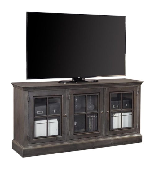 Transitional 66" TV Console with Wire Management