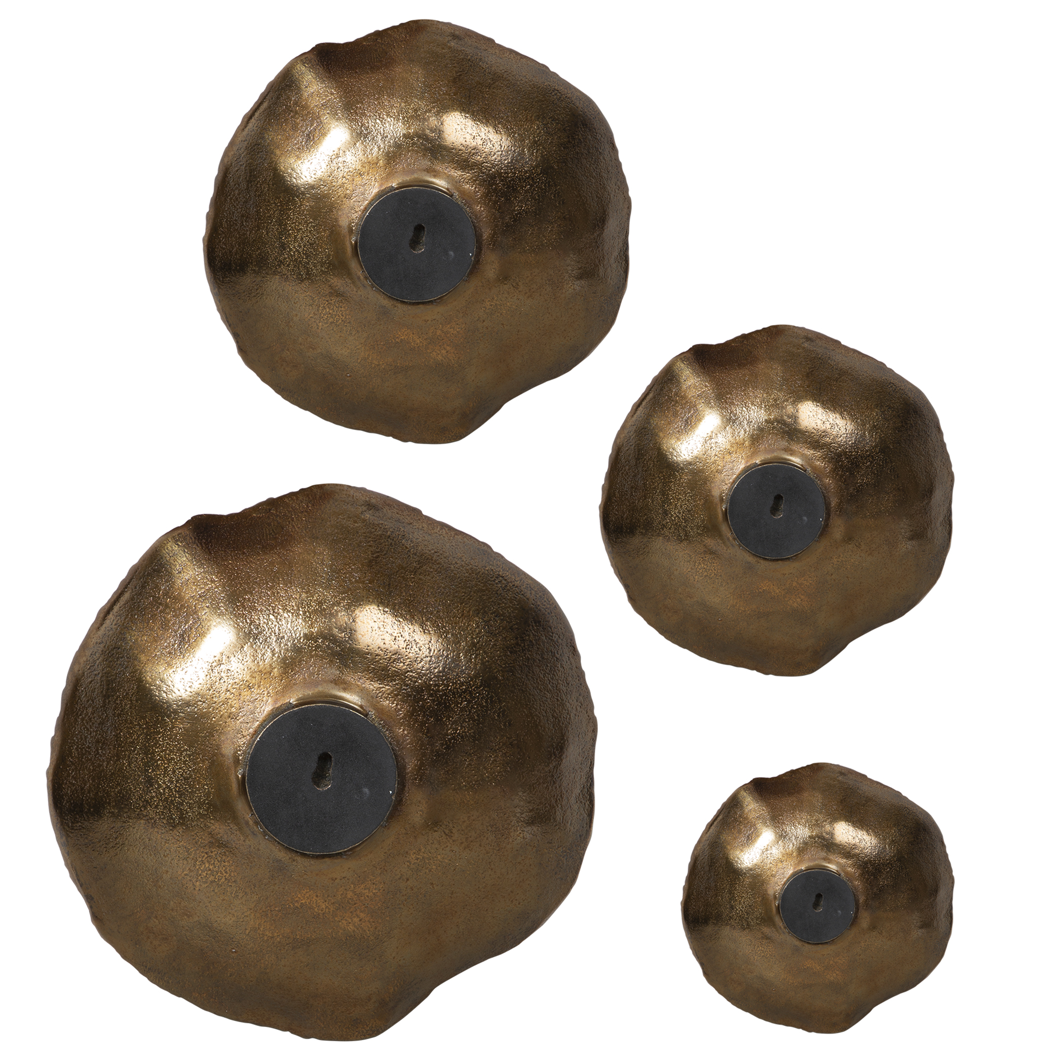 Uttermost Lucky Lucky Coins Brass Wall Bowls S/4