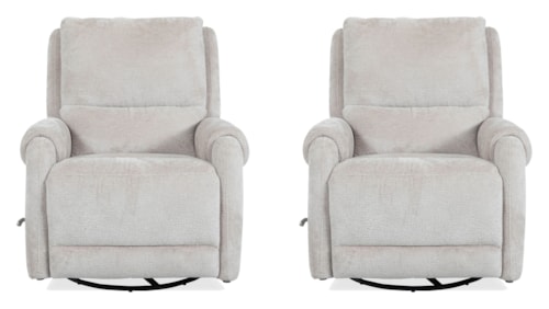 Casual Manual Swivel Glider Recliner (Set of 2)