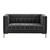 Steve Silver Isaac Gray Velvet Loveseat