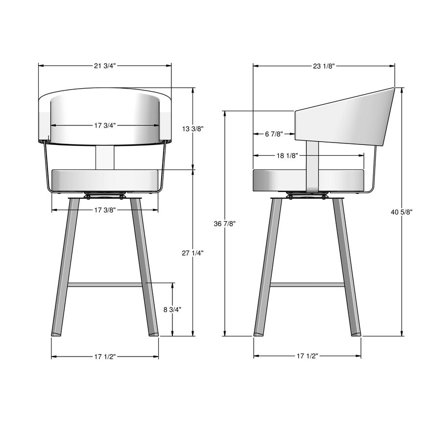Amisco Grissom Upholstered Counter Height Swivel Stool
