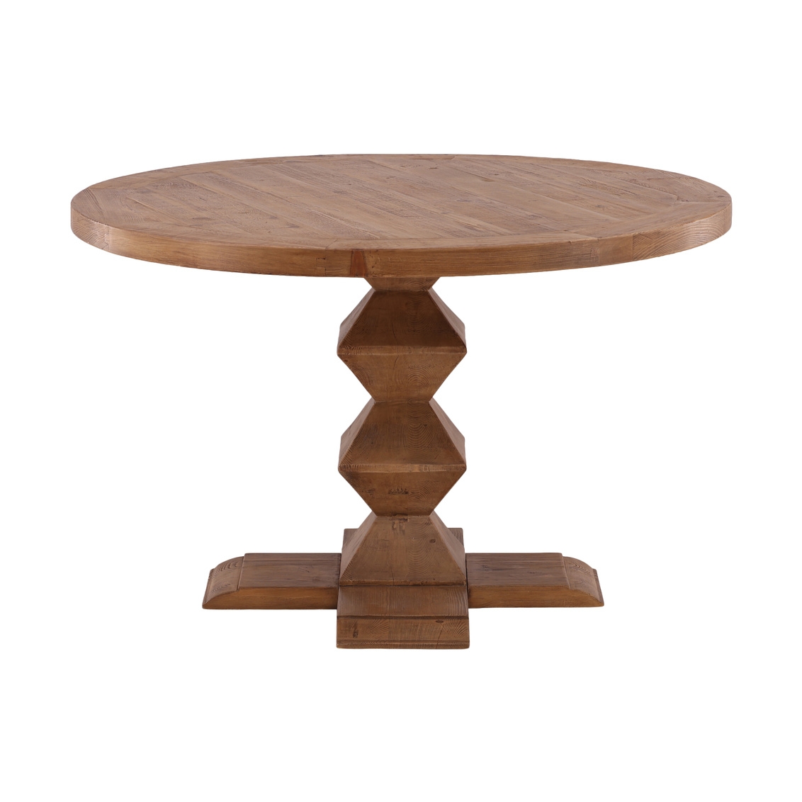 Furniture Classics Woodley Round Dining Table with Geometric Pedestal