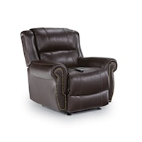 Swivel Glider Recliner with Rolled Arms