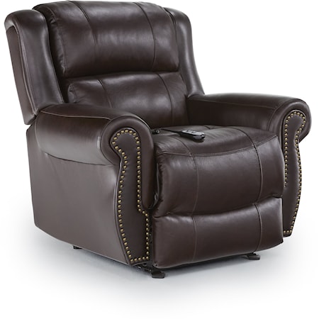 Space Saver Recliner with Rolled Arms