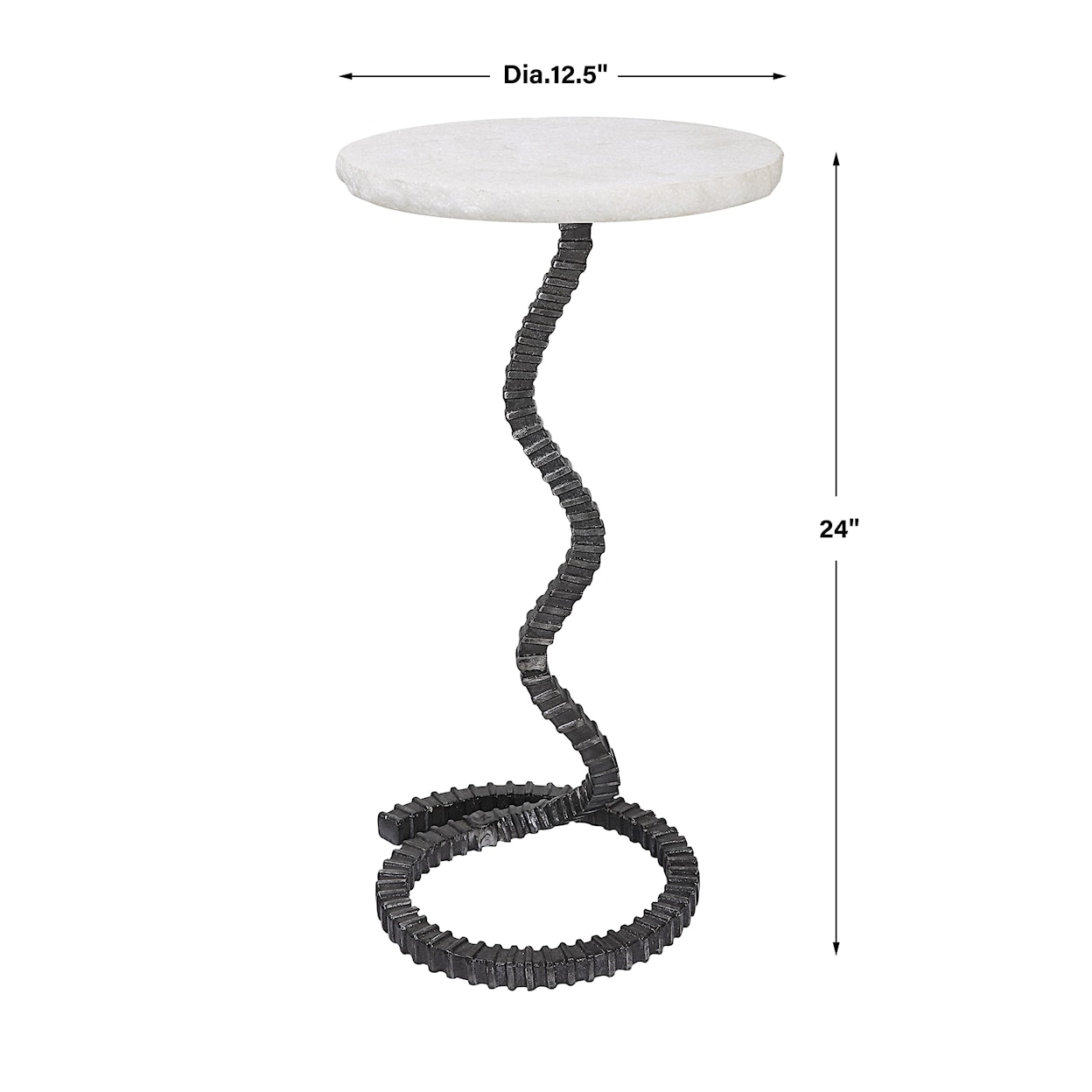 Uttermost Lasso Lasso White Drink Table