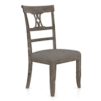 Farmhouse Side Chair with Distressed Wood Finish