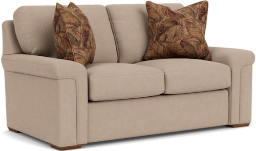 Casual Loveseat with Pillow Arms