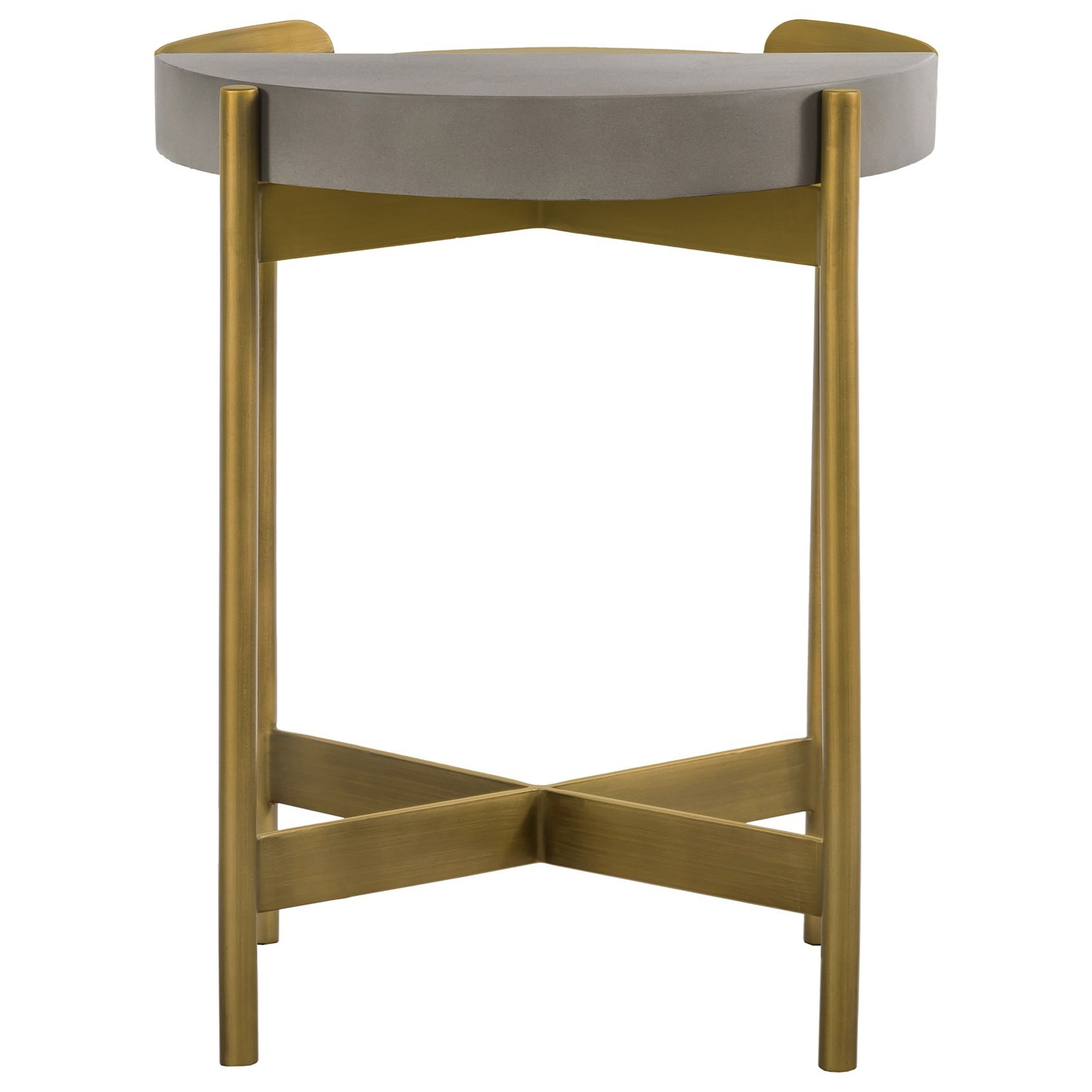 Armen Living Dua- Concrete End Table