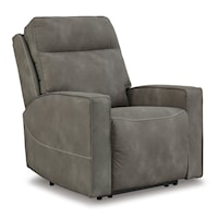 Contemporary Power Recliner with Power Headrest