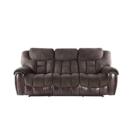 Transitional Power Reclining Sofa with Drop-Down Table