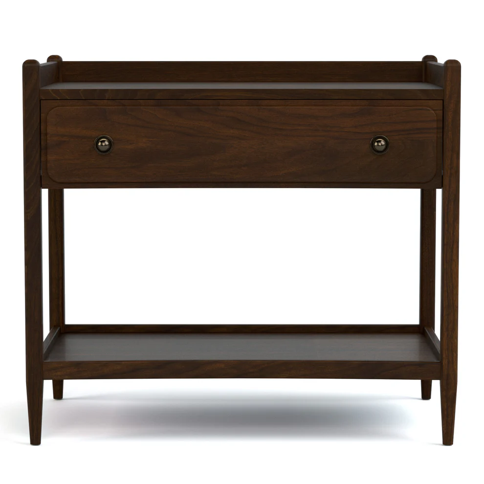 Stickley Hudson Valley Rectangular Scooped Nightstand w/Gallery Top