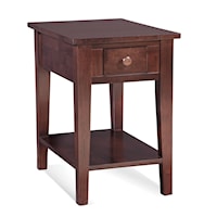 Transitional Chairside Table with Single Drawer