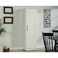 Contemporary Single-Door Pantry Cabinet with Adjustable Shelving