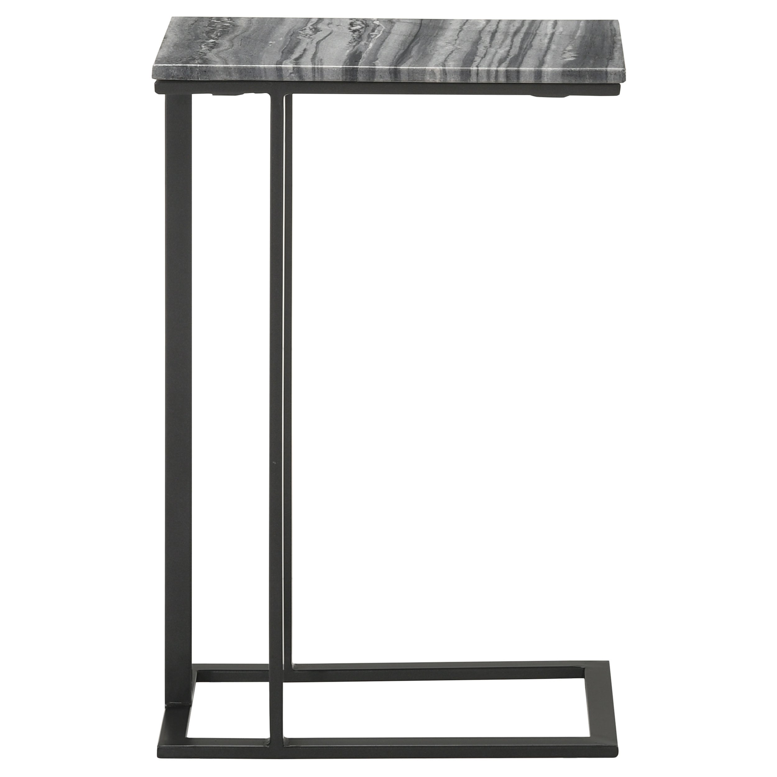 Coaster Vicente Marble Top C-Shaped Sofa Side Table