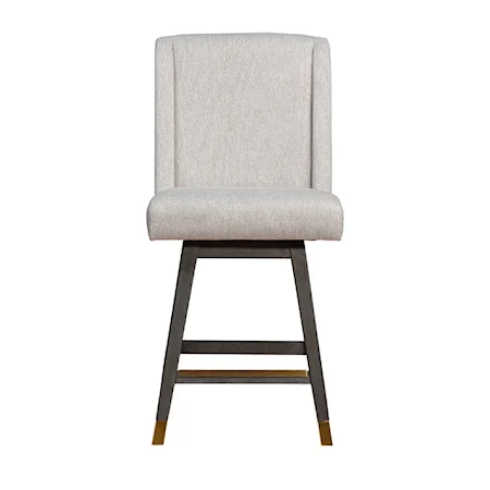 Transitional Barstool with Wing Back