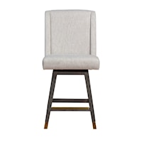 Transitional Barstool with Wing Back
