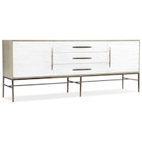 Contemporary 3-Drawer Entertainment Console with Soft-Close Doors